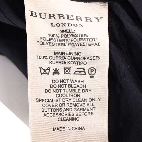 Burberry London Check Trench Coat in Black Polyester - Picture 6 of 6